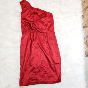 Red Satin Dress